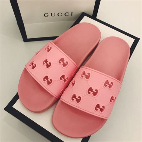 gucci baby pink slides|pink Gucci slides nordstrom.